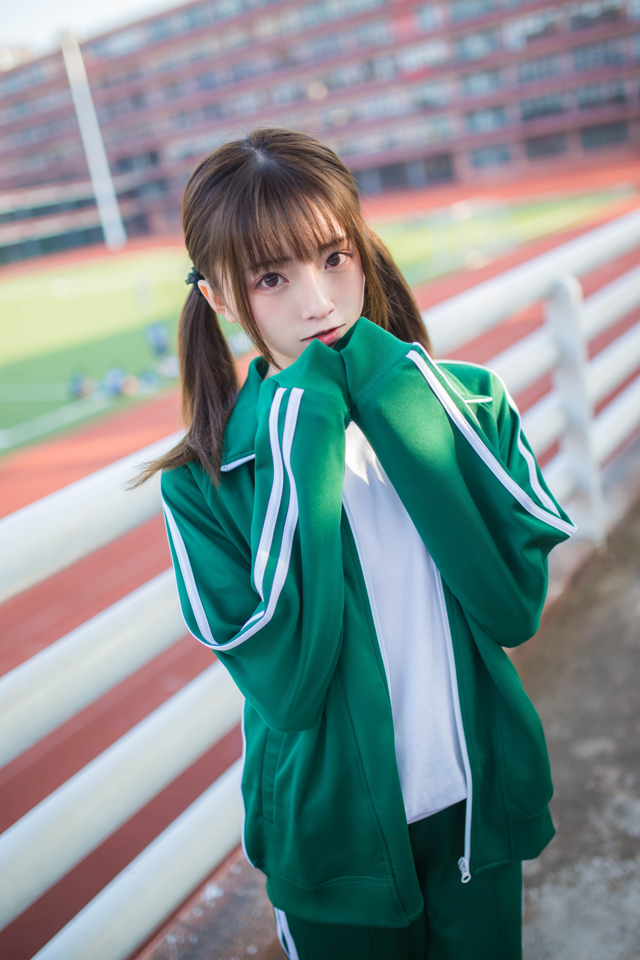 图片[1]-Kitaro_绮太郎 – NO.046 运动服女孩 绿 [18P]-XikXak